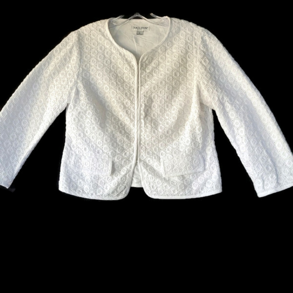 Pendleton white eyelet jacket